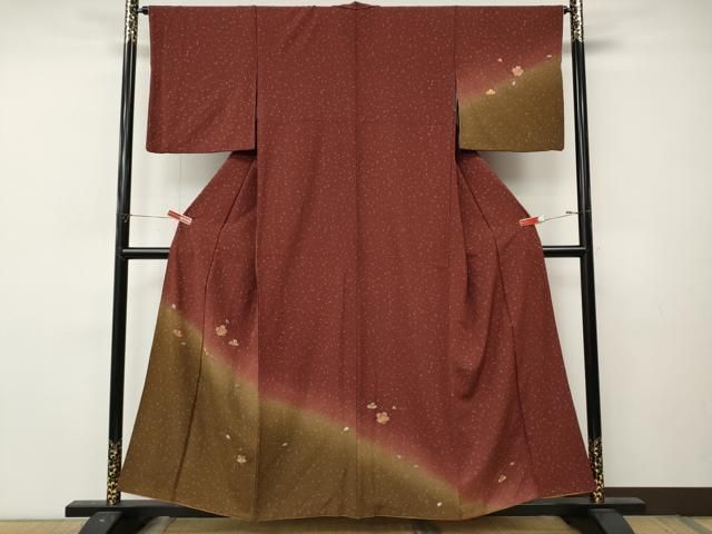 平和屋着物●訪問着　刺繍　舞桜文　暈し染め　正絹　逸品　CABL8677ut 30,420円