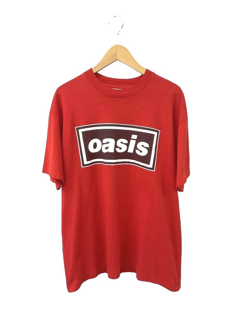 ヴィンテージ VINTAGE OASIS Box Logo T-shirt ボックス ロゴ Tシャツ L 赤 レッド ブランド古着ベクトル 中古261010