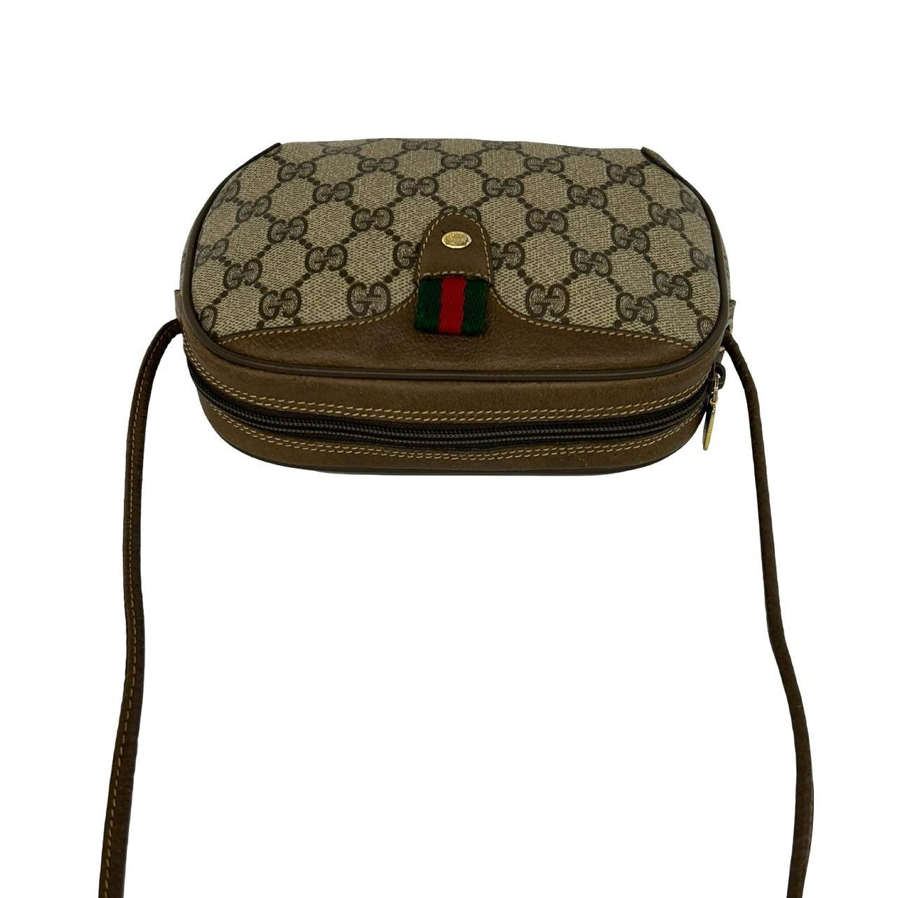 極 美品 GUCCI グッチ オールドグッチ シェリーライン GG ロゴ 柄 金具