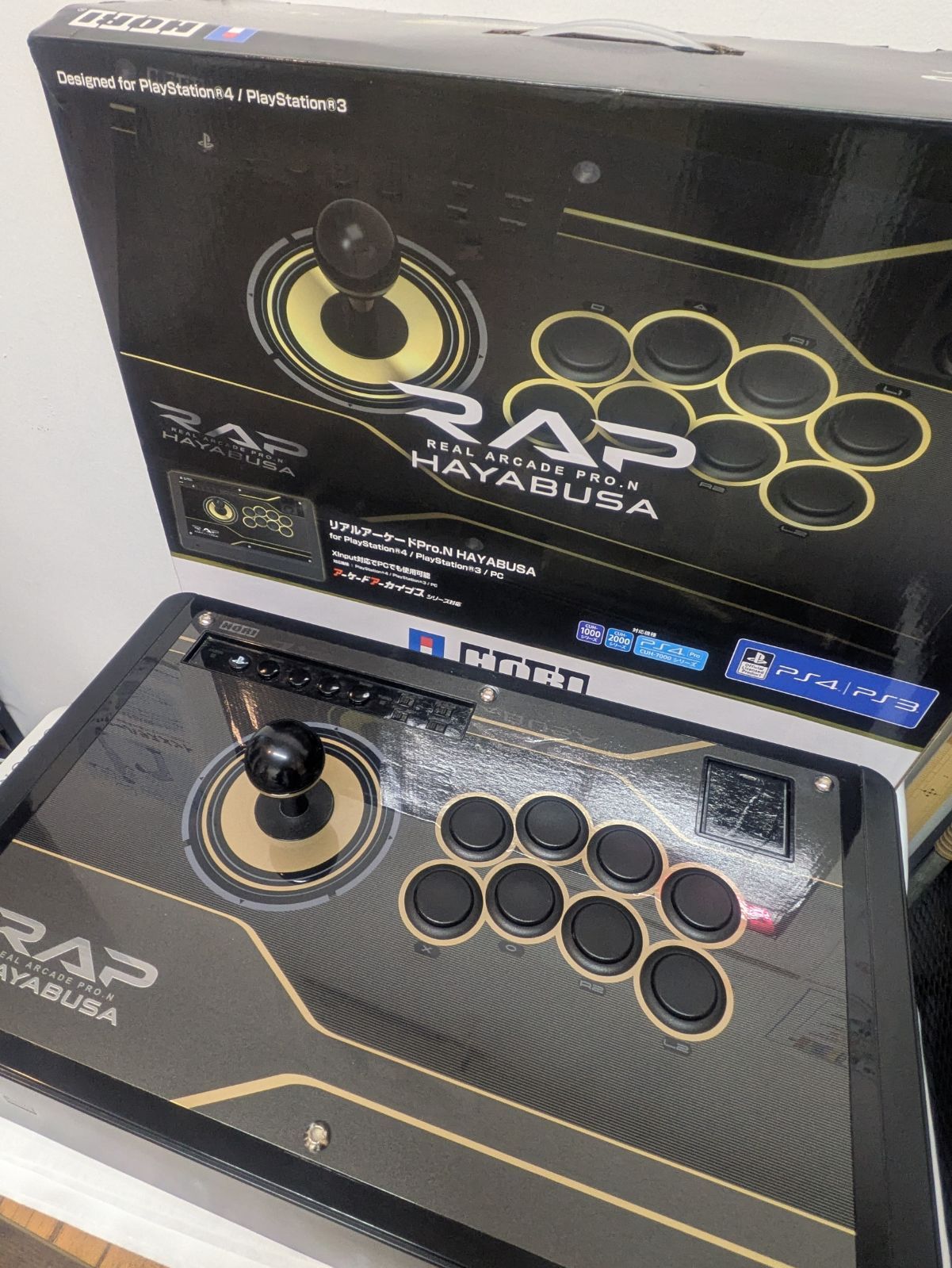 箱・説明書付き】HORI リアルアーケードPro.N HAYABUSA アケコン PS4