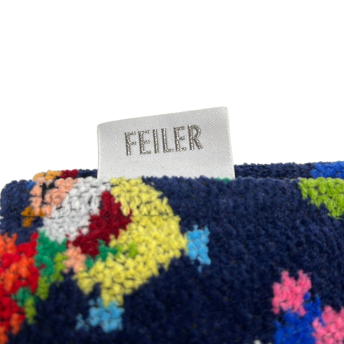 FEILER(フェイラー) トートバッグ美品 ダークネイビー×ライトグリーン