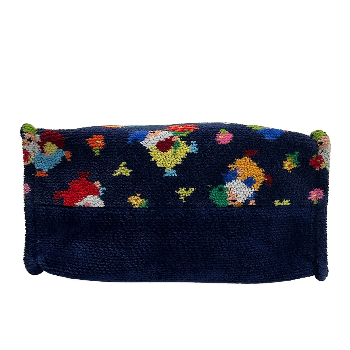 FEILER(フェイラー) トートバッグ美品 ダークネイビー×ライトグリーン