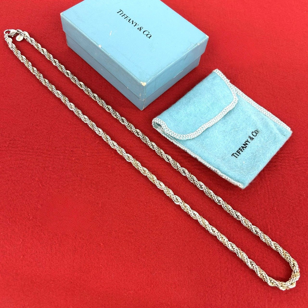 極 美品 箱 袋付 TIFFANY&Co. ティファニー ツイストロープ ネックレス