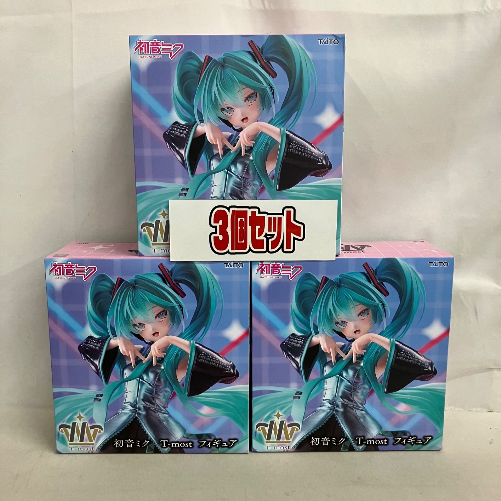未開封 初音ミク T-most 初音ミク フィギュア 3個セット SFK495 c107