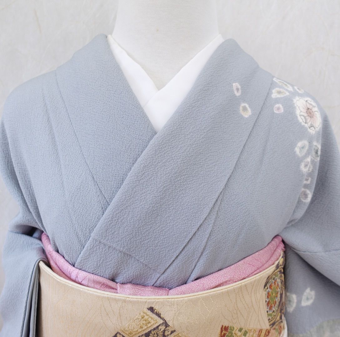 訪問着 フルセット4点（着物・袋帯・帯締め・帯揚げ） 届いてすぐにご