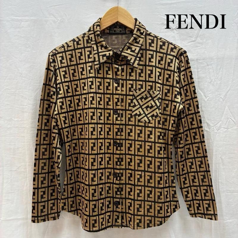 フェンディ OLD ARCHIVE ズッカ柄 FFロゴ ポリエステル ストレッチ