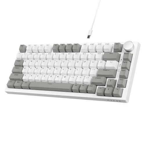 A.JAZZ AK820 有線ゲーミングキーボード 75%ガスケット搭載メカニカルキーボードASリニア赤軸 メタルノブ 白光 81キー送料無料 ce09182b 9,180円