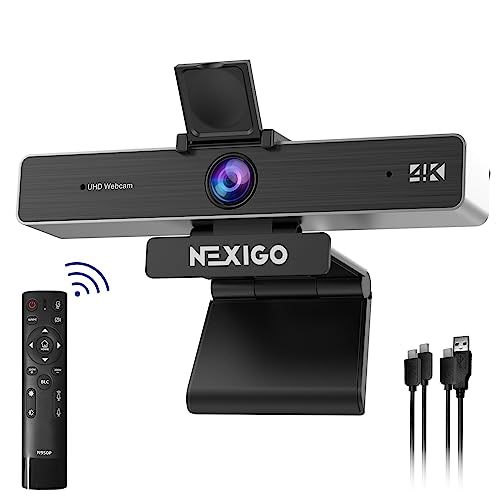 NexiGo Zoom認定、 N950P 4Kズーム可能ウェブカメラ リモコンとソフトウェアコントロール、ソニー Starvisセンサー、5Xデジタルズーム機能、Pro ウェブカメラにデュアルステレオマイク搭載、Zoom Skype Team 62bddf91 15,080円