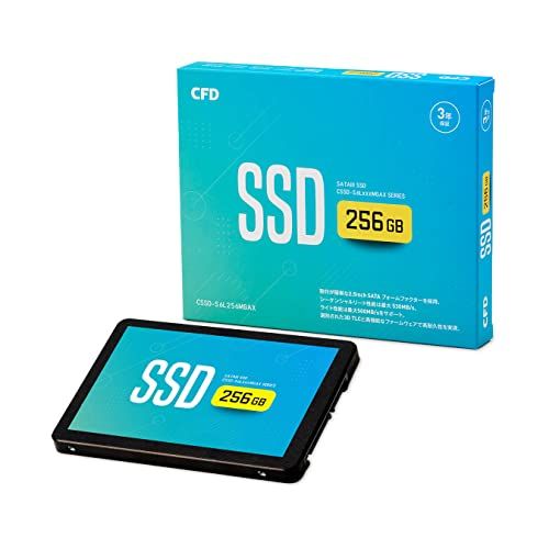 CFD MGAX シリーズ SATA接続 2.5型 SSD (256GB) 3D NAND TLC採用 (読み取り最大530MB/S) SATAIII 6Gbps 2.5 インチ 内蔵SSD256GB CSSD-S6L256MGAX 国内メーカーma 9,758円