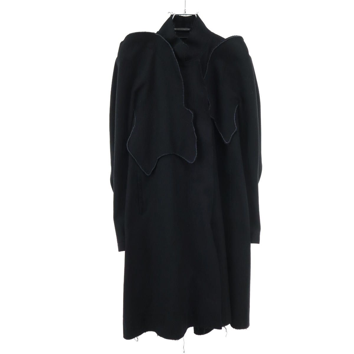 Yohji Yamamoto FEMME ヨウジヤマモト ファム 2010AW ウールメルトンデザインコート FC-D23-100 ブラック 1