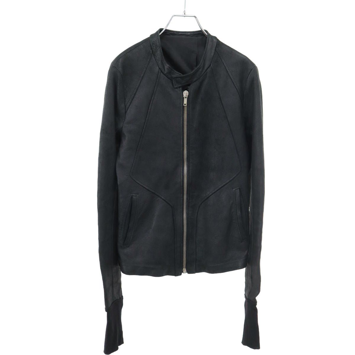Rick Owens intarsia レザージャケット インターシャ 正規品 Rick Owens リックオウエンス 2010SS Intarsia Jacket インターシャ