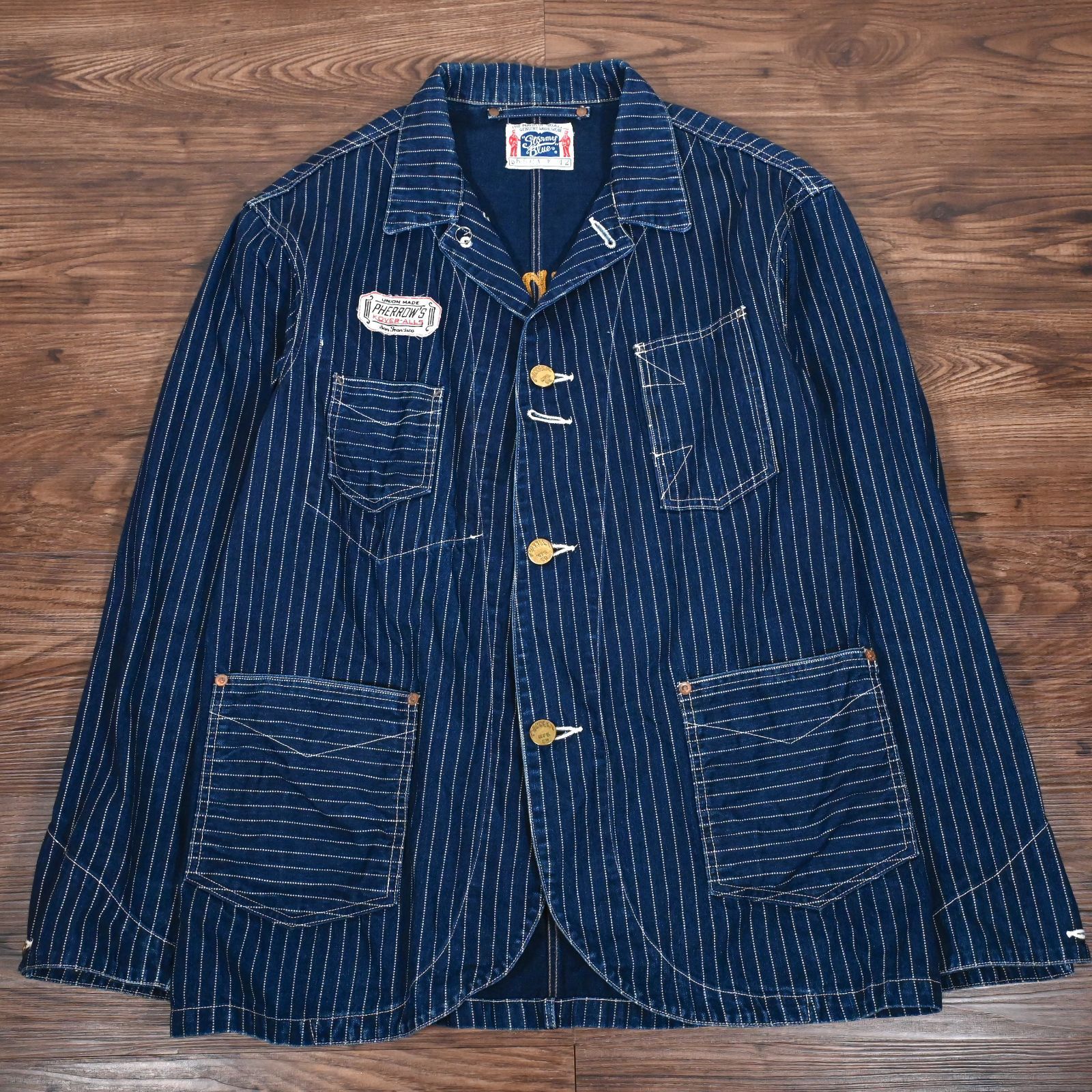 がちょんフェローズ　ウォバッシュ　カバーオール　size38【ゲリラ特価 フェローズ Pherroe's カバーオール ウォバッシュ 刺繍 ワッペン