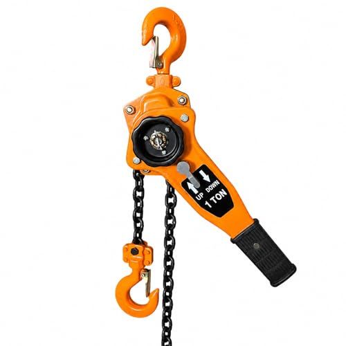 レバーブロック 1t 3.0m 定格荷重 1 トン 手動式レバーホイスト チェーンブロック ガッチャ 荷締機 吊り上げ・牽引・固定用 【1t*3.0m】★m 4d9b1d1e