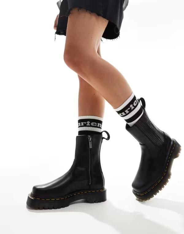 ドクターマーチン レディース シューズ ブーツ・レインブーツ レザー Dr Martens Amaayah Low Pull On Boots Leather Black ブラック 26,520円