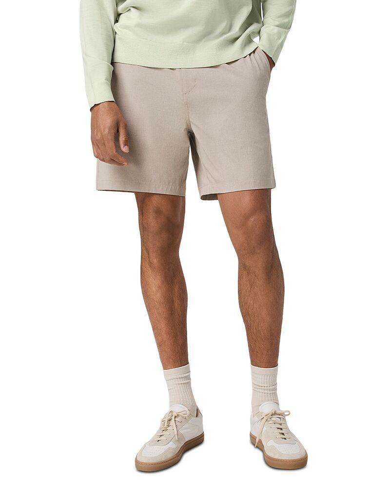 ビュオーリ メンズ ボトムス ハーフパンツ・ショーツ ショートパンツ Vuori AIM Elastic Waist 7 Shorts Khaki Linen Texture カーキ