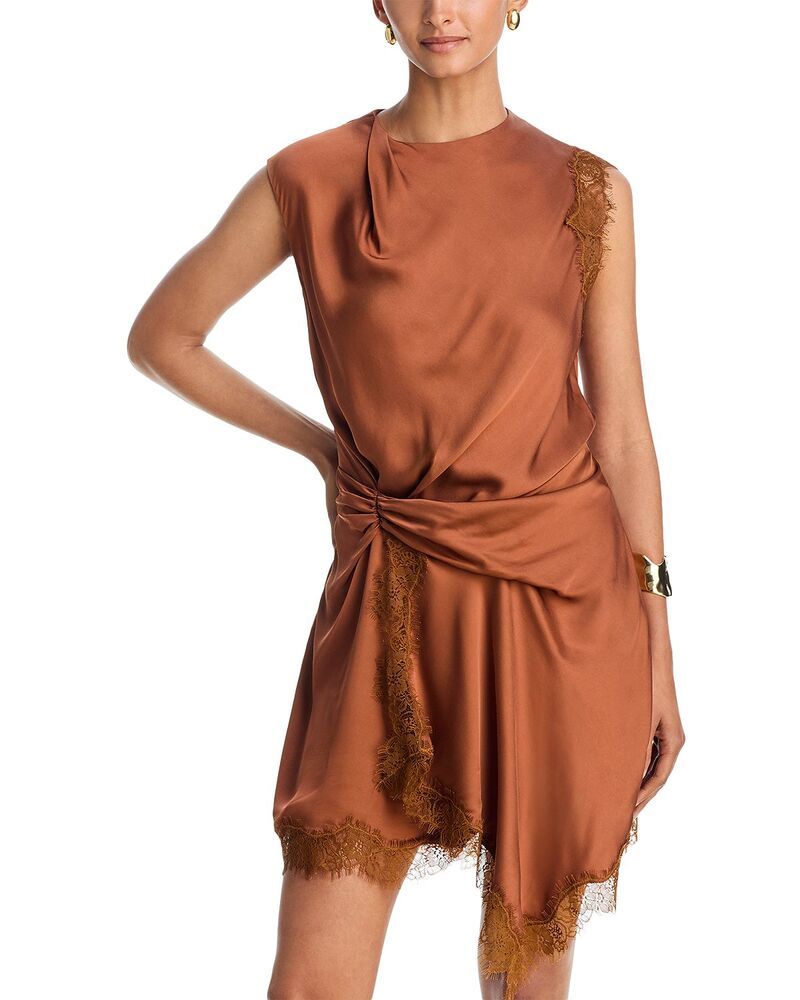 エーエルシー レディース トップス ワンピース アシンメトリー ミニ ALC Dion Asymmetric Mini Dress Light Chestnut