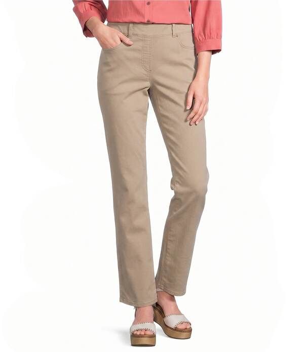 アリソン デイリー レディース ボトムス カジュアルパンツ ストレート プチ Allison Daley Petite Size Straight Leg PullOn Chino Pants Tus