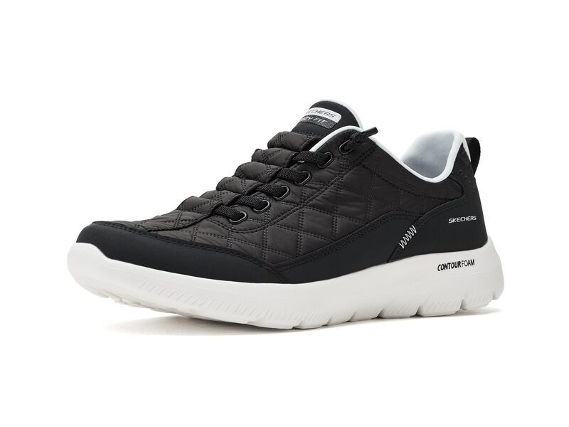 スケッチャーズ レディース シューズ スニーカー SKECHERSummits Contour Foam Cozy Fit Black White ホワイト