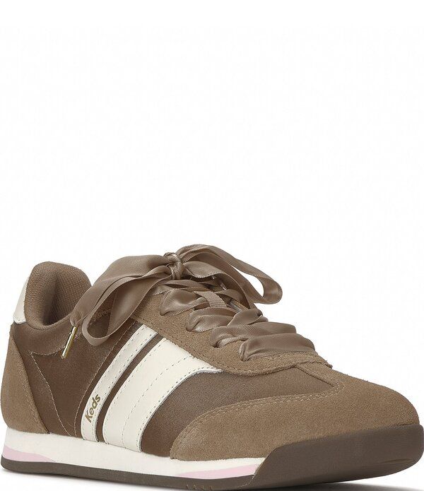 ケッズ レディース ボトムス カジュアルパンツ スニーカー スエード カラーブロック Keds Revival Suede Colorblock Retro Sneakers Mocha モカ