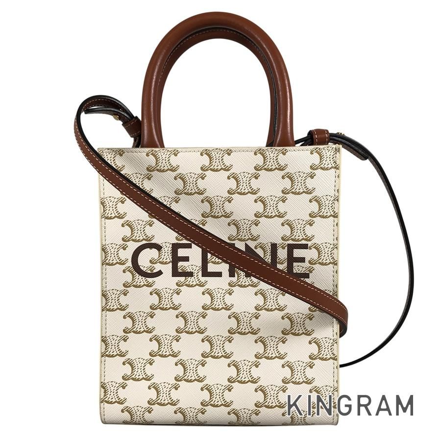 セリーヌ CELINE トリオンフ ミニ バーティカルカバ PVC ハンドバッグ