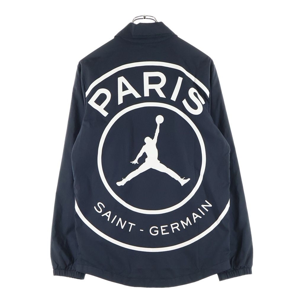 JORDAN BRAND (ジョーダンブランド) COACH JACKET BQ4213-010 フロントプリント ナイロン コーチジャケット ブラック/レッド