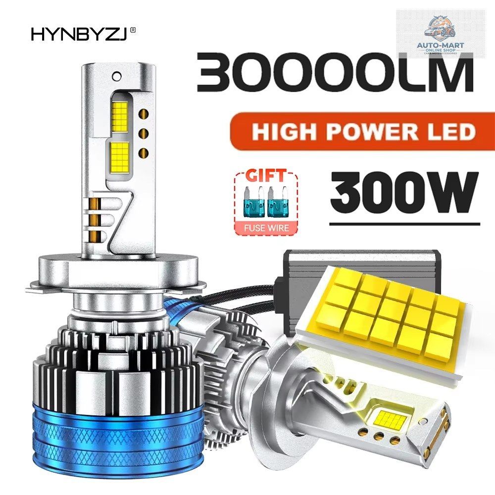 30000LM H7 H4 LEDヘッドライト Canbus H1 H8 H11 HB3 HB4 H1R2 9005 9006 9012 6000K 車用ヘッドライト オートフォグランプ 2個パック)