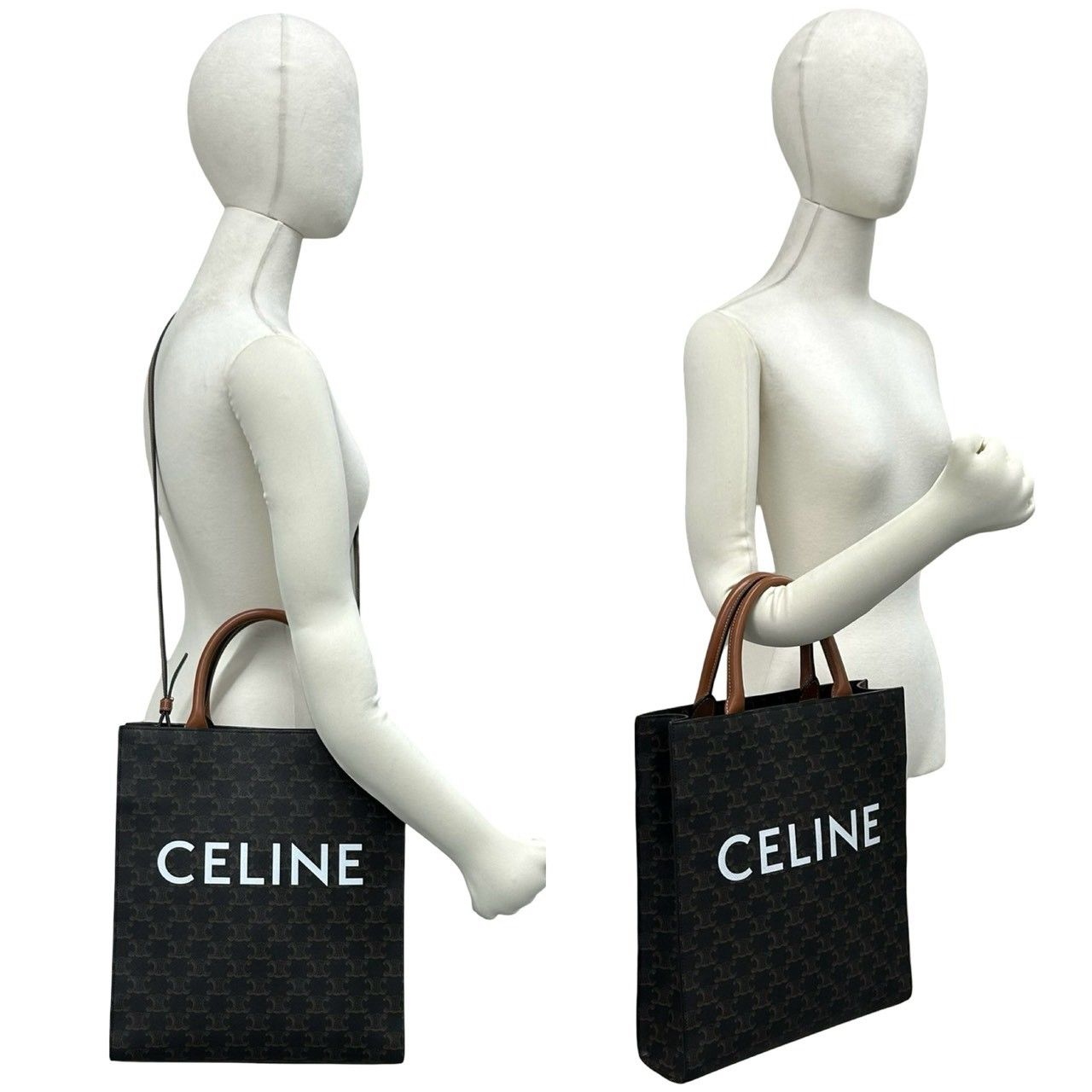 極 美品 CELINE セリーヌ バーティカルカバ スモール レザー 2way