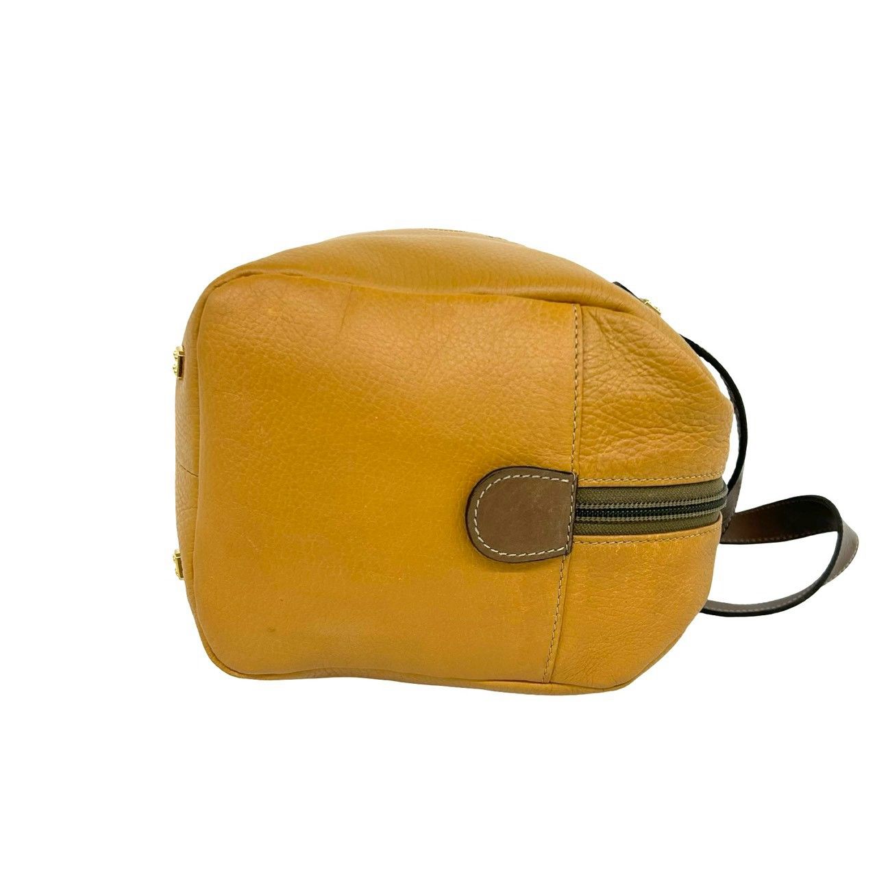 ロエベ アナグラム ロゴ型押し ハンドバッグ ミニボストン ブラウン レザー 極 美品 LOEWE ロエベ アナグラム ロゴ 刻印 レザー 本革 ハンドバッグ