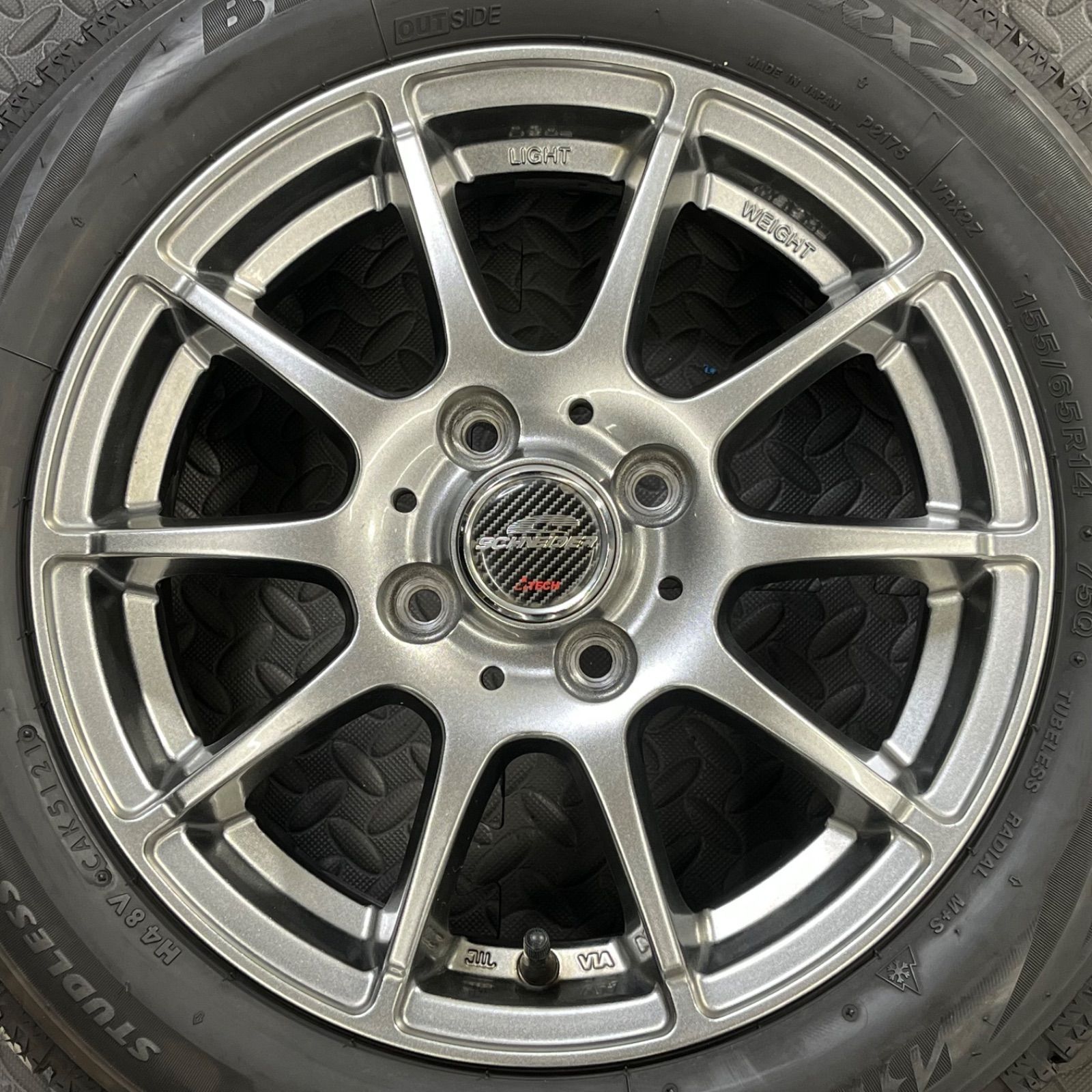 21年製 155/65R14 ブリヂストン ブリザックVRX2 A-TECH シュナイダー