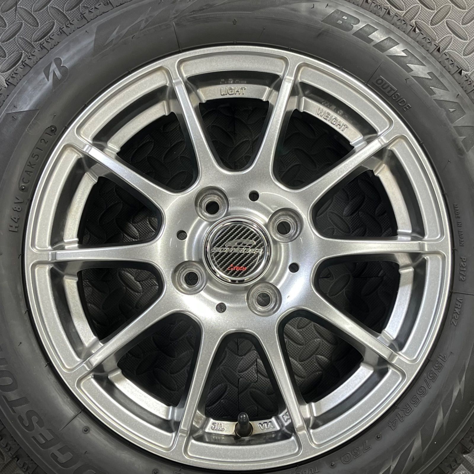 21年製 155/65R14 ブリヂストン ブリザックVRX2 A-TECH シュナイダー