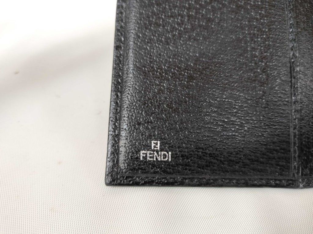 FENDI フェンディ 長財布 ズッカ 8M0179 ブラック系 キャンバス レザー
