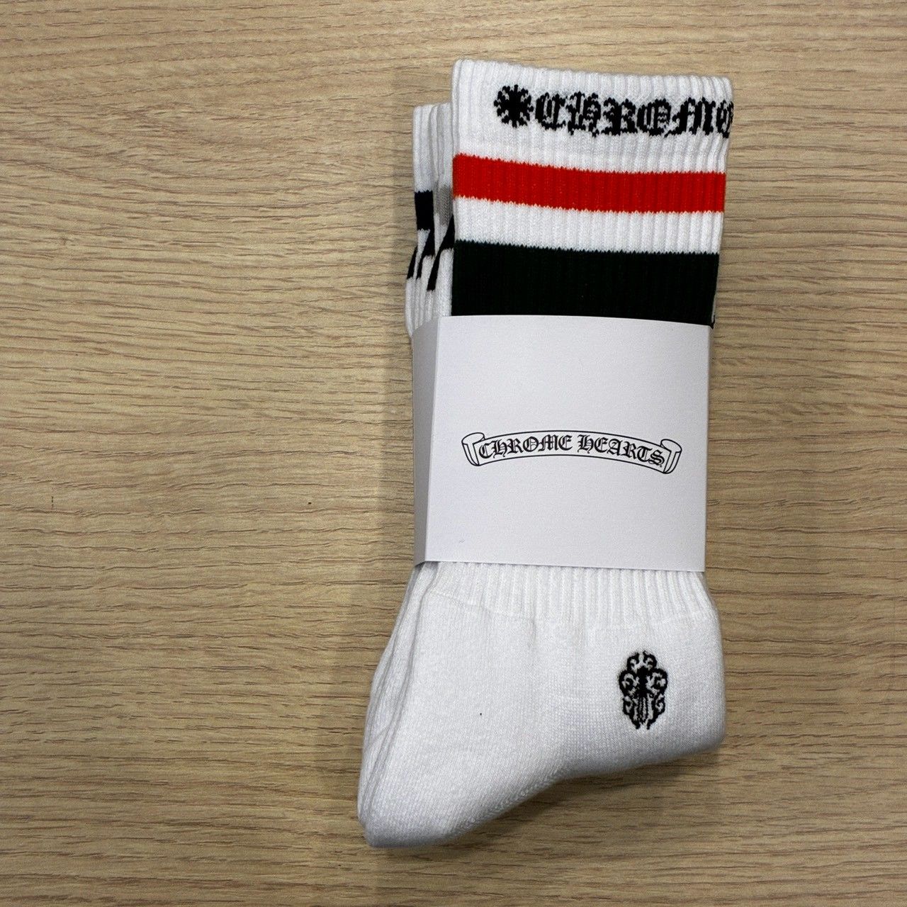 新品未使用】CHROME HEARTS クルーソックス 靴下 3足セット ホワイト系