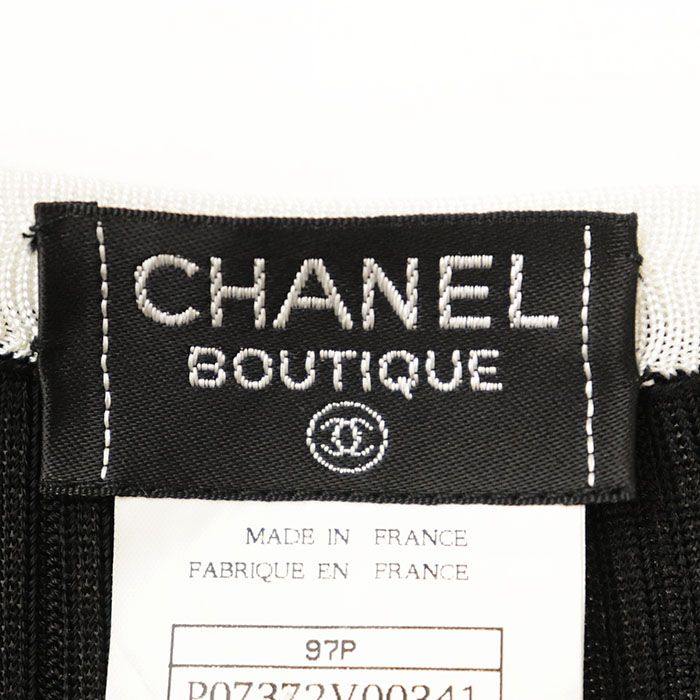 CHANEL BOUTIQUE ニットワンピース 97P CHANEL シャネル リブニットワンピース サイズ 42 レディース 97P