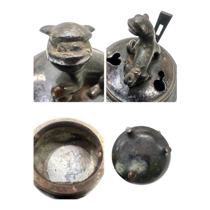 長】獅子摘み 三足 香炉 仏具 骨董品【1656AM】J11 - メルカリ