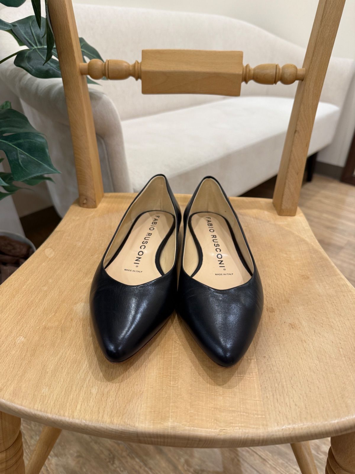 FABIO RUSCONI ファビオルスコーニ フラットパンプス NERO 38 新品