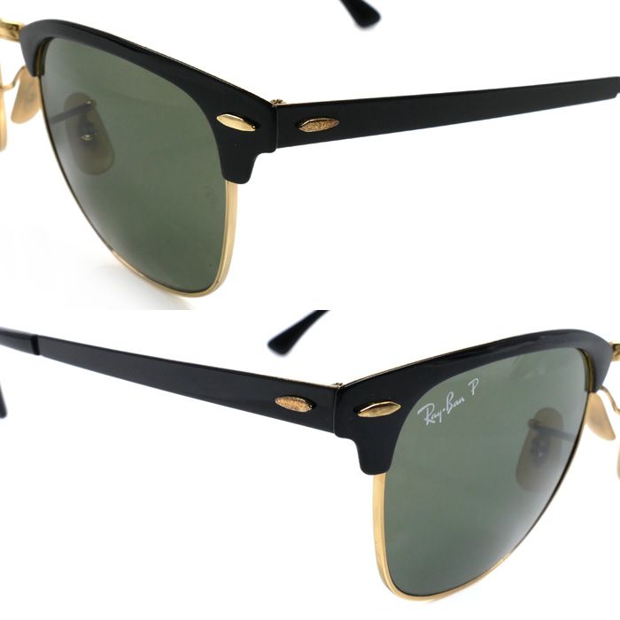 Ray-Ban レイバン クラブマスター サングラス ブラック ゴールド