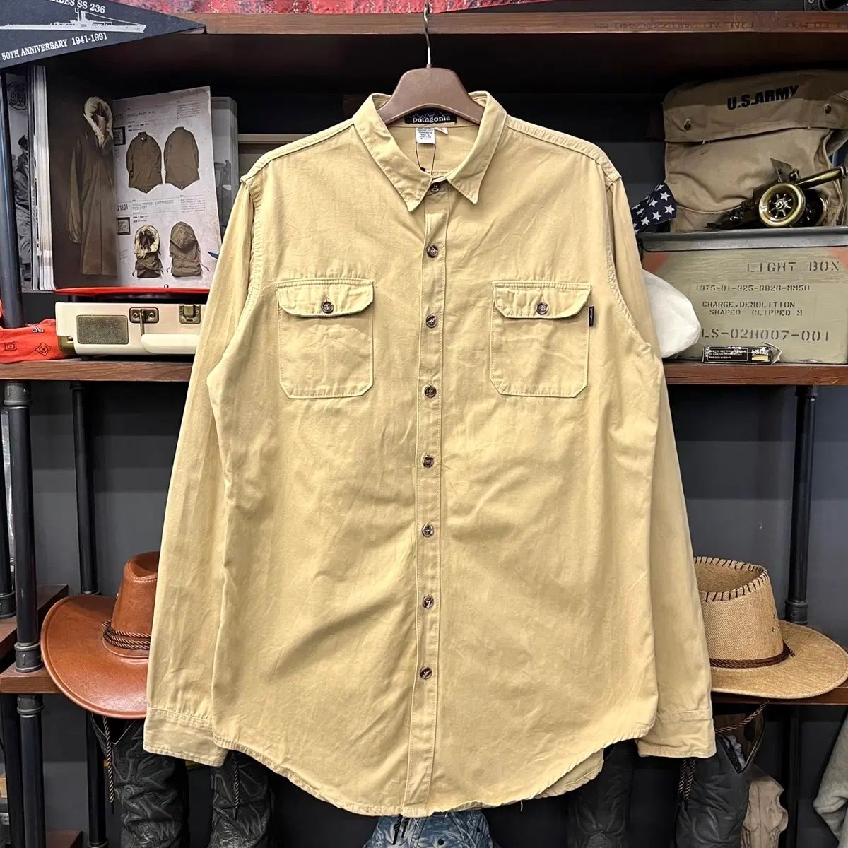 80s patagonia パタゴニア ヘビー コットン アウトドア ヴィンテージ ウォーク シャツ N2835 26,108円
