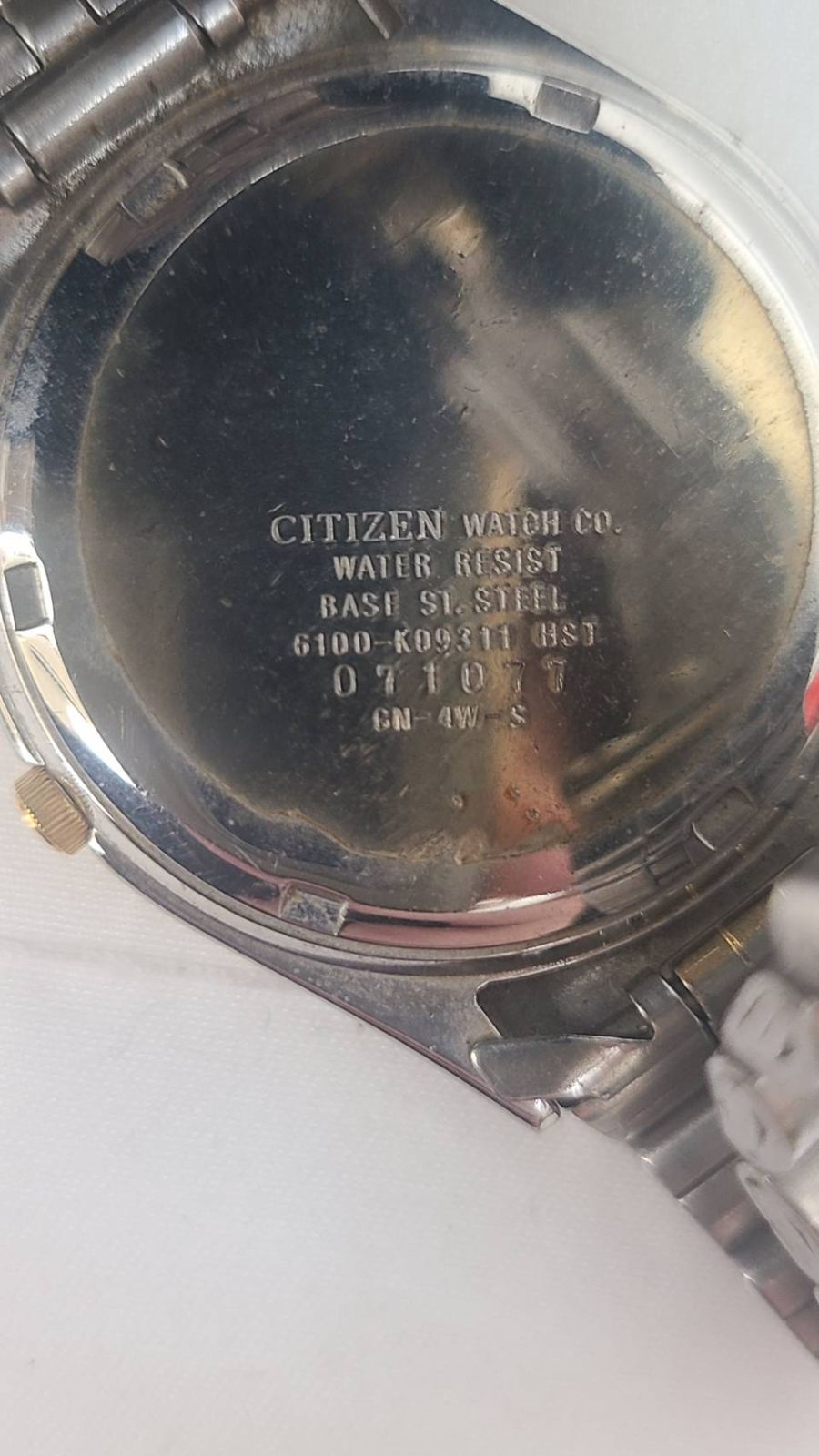 K【ジャンク品】シチズン クォーツ腕時計 CITIZEN 6100-K09311 コンビ