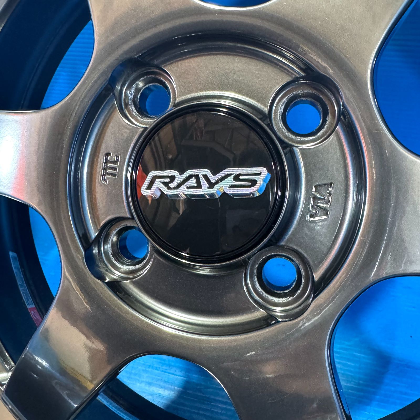 極上 RAYS ボルクレーシング TE37 KCR PM 15インチ 5J +45 PCD100 4H