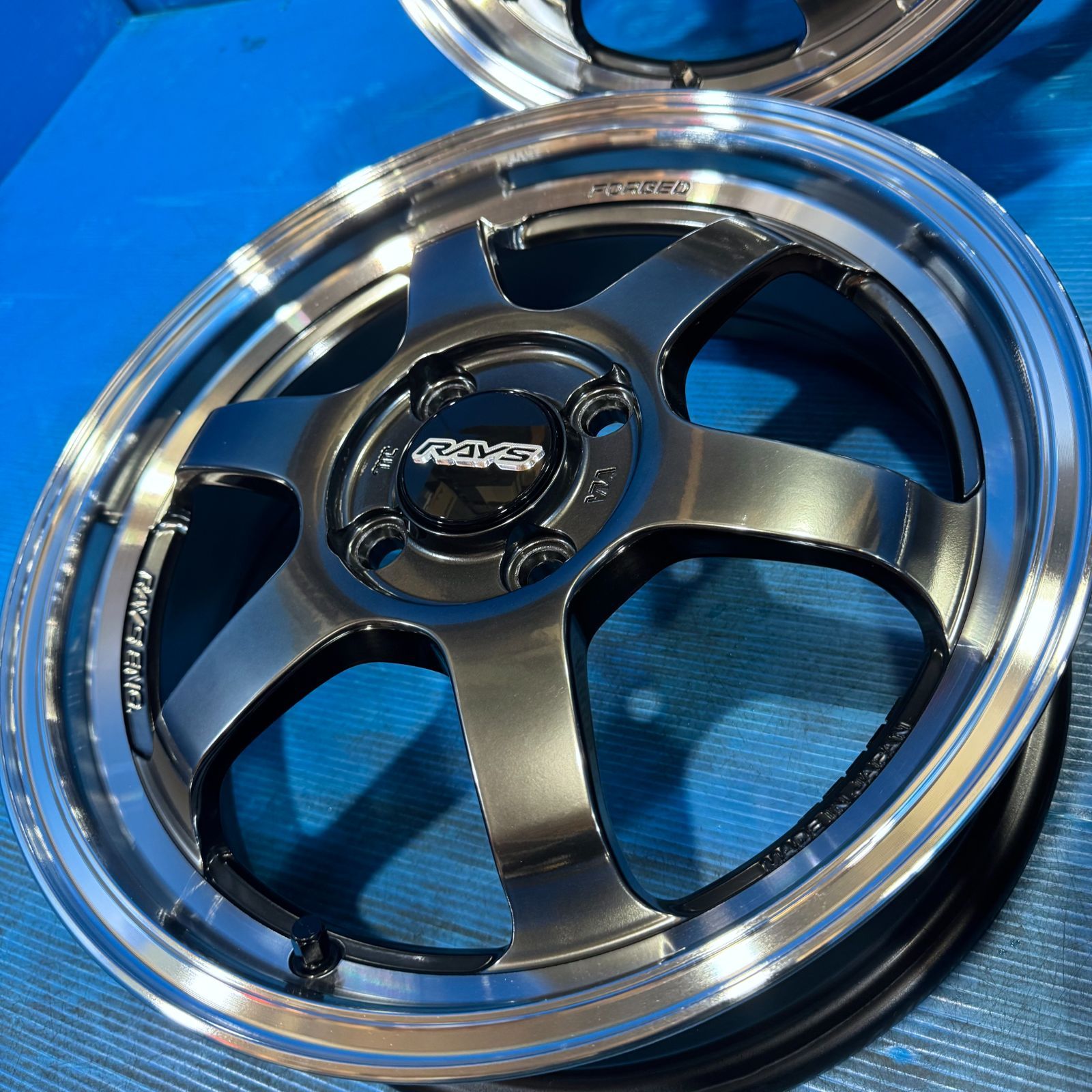 極上 RAYS ボルクレーシング TE37 KCR PM 15インチ 5J +45 PCD100 4H