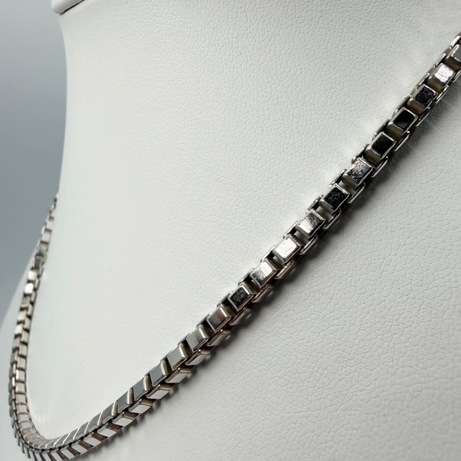 【45cm・人気】ティファニー　ベネチアン　リンク　ネックレス　シルバー　美品 美品】Tiffany & Co. ティファニー ベネチアンリンク ネックレス