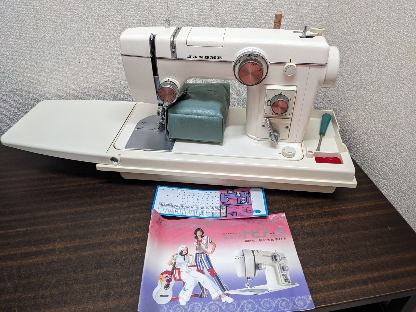 現状品 ◎ ジャノメミシン トピアA 802型 1973年 昭和 高級ミシン