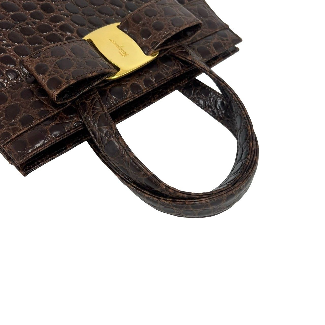 極 美品 Salvatore Ferragamo サルヴァトーレフェラガモ ヴァラ クロコ