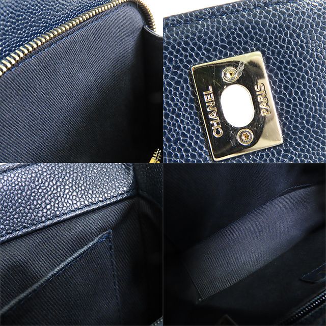 シャネル CHANEL ビジネスアフィニティ A93607 ネイビー ゴールド金具