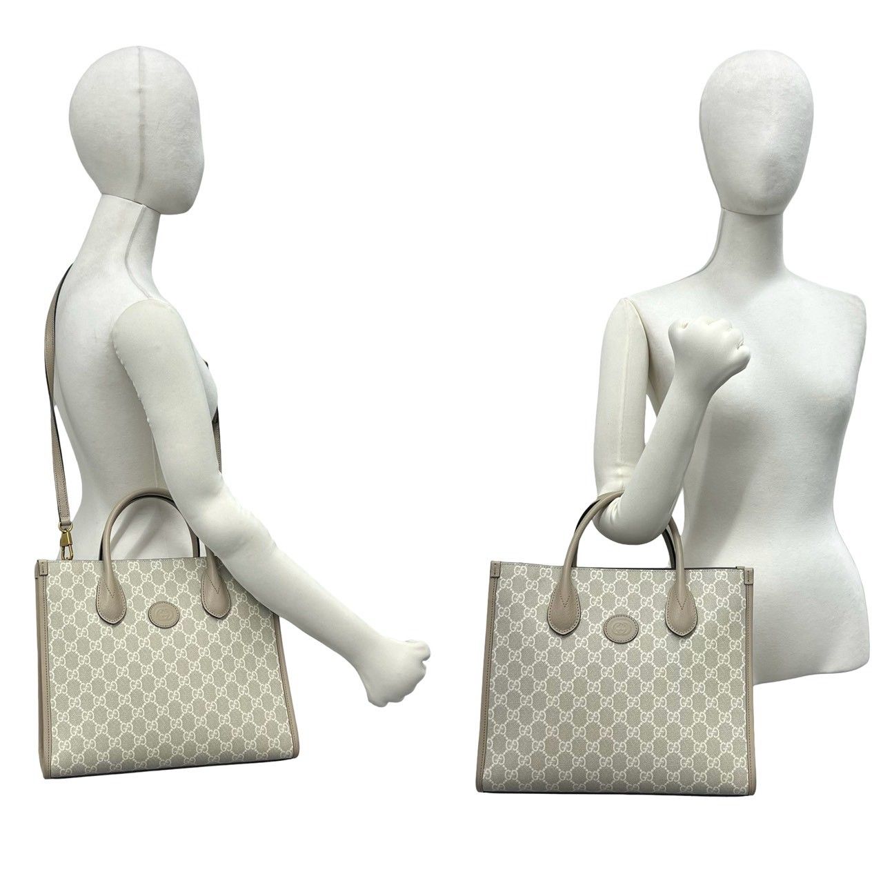 極 美品 GUCCI グッチ GGスプリーム ロゴ レザー 本革 2way ショルダー