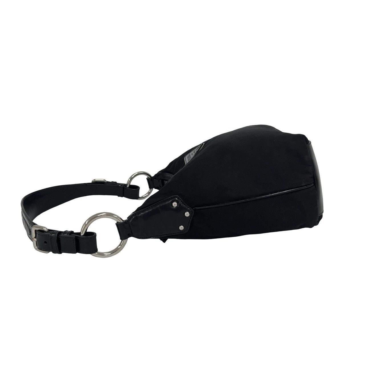 極 美品 PRADA プラダ 三角ロゴ 金具 テスート ポコノ ナイロン レザー