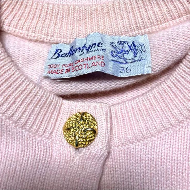 スコットランド製 BALLANTYNE バランタイン 金釦 カシミヤ100% ニット