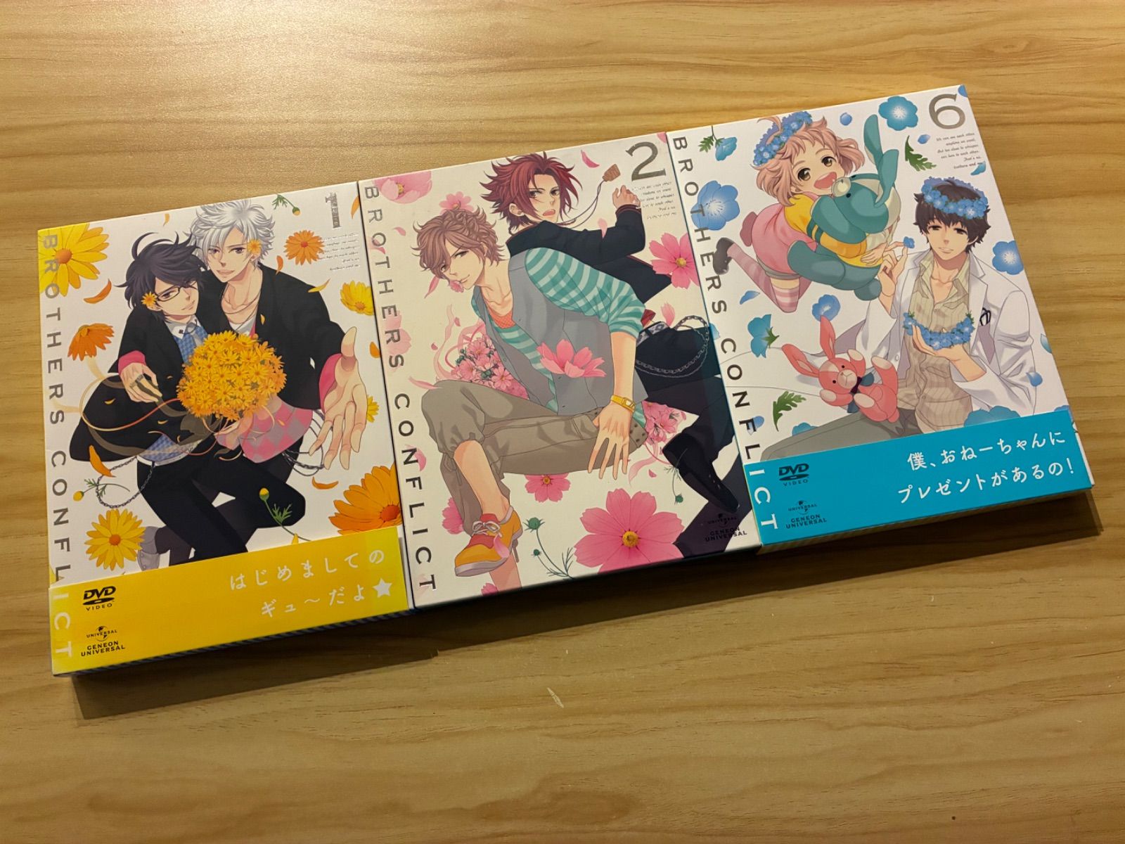 中古][ DVD＋CD] BROTHERS CONFLICT 第1,2,6巻 (3点セット)〈初回限定