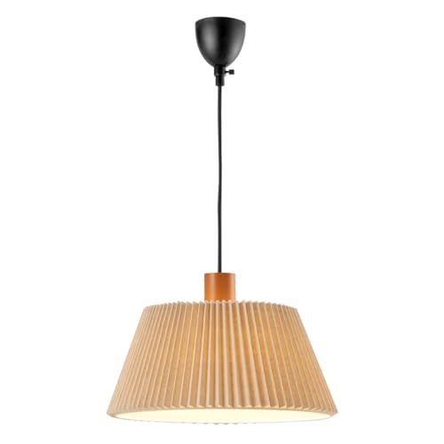 ぼん家具 ペンダントライト プリーツ 天然木 ファブリック シェード LED専用 口金E26 簡単取り付け ダイニング 天井照明 デザインライト おしゃれ ナチュラル 北欧 国内発送 11,005円