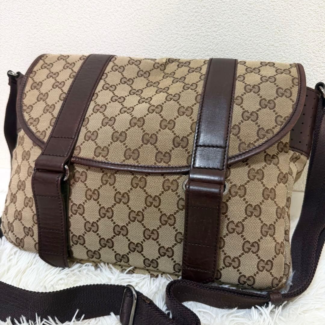 グッチ GUCCI GGキャンバス ショルダーバッグ 145859 ブラウン系